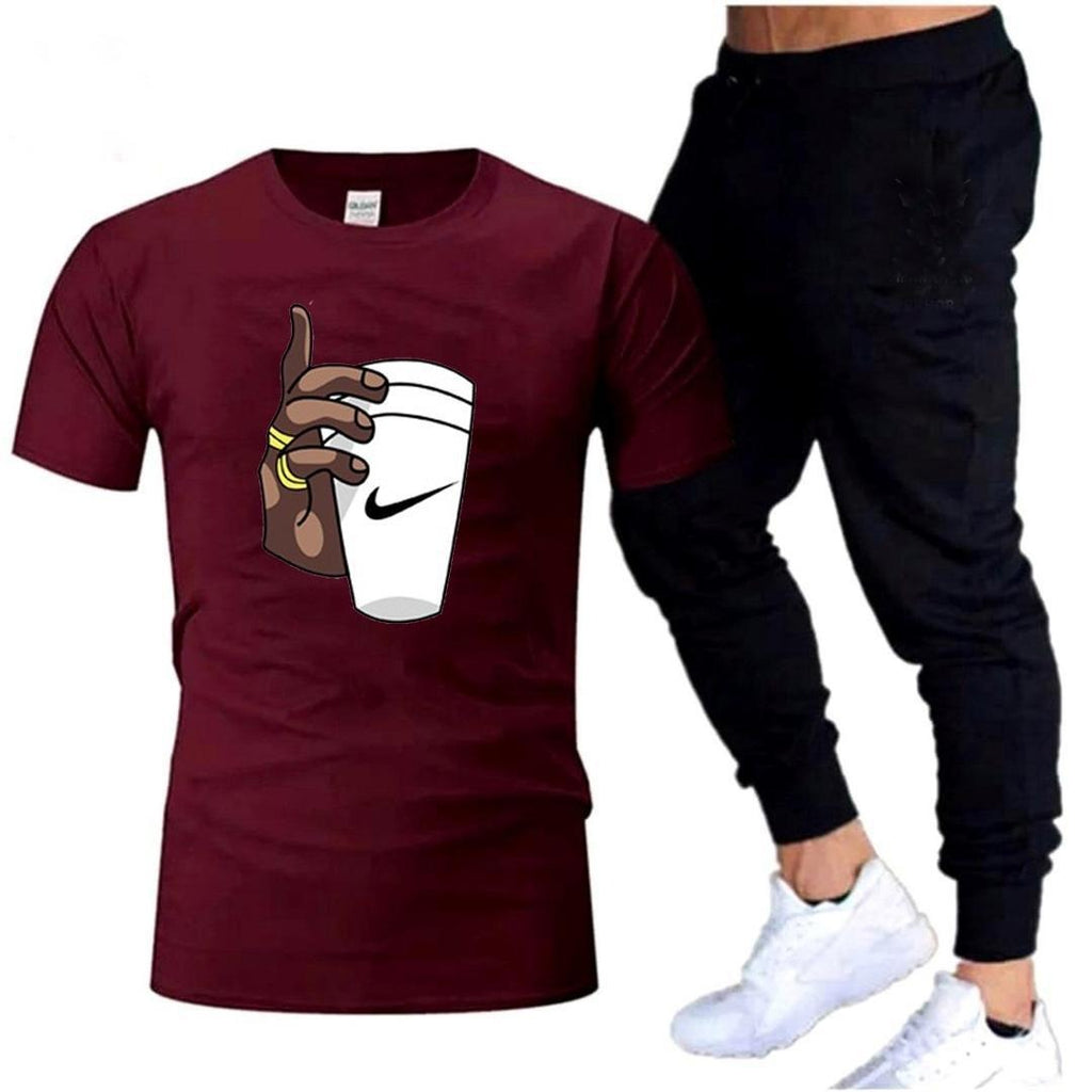 Premium Micro Men’s Tracksuit Cup Hand Print – Comfortable Sportswear